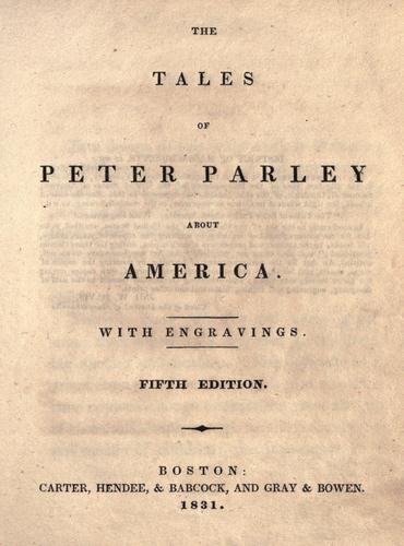 Cover for The tales of Peter Parley about America