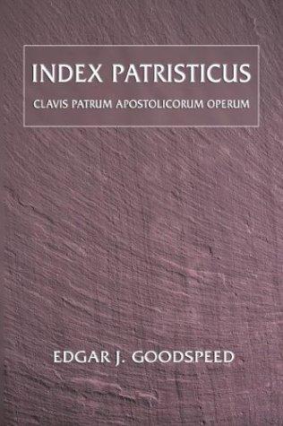 Cover for Index Patristicus
