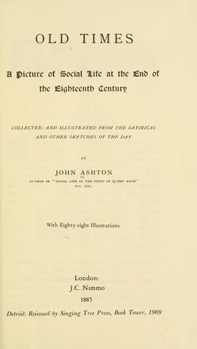 Cover for Old times