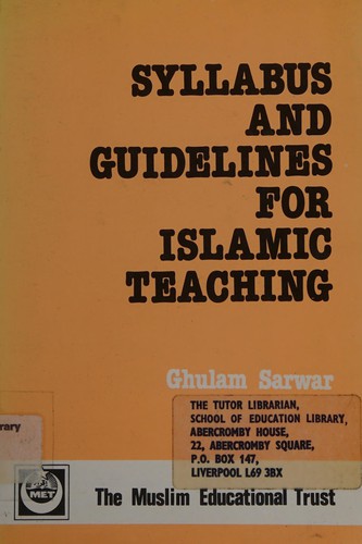 Cover for Syllabus and Guidelines for Islamic Teaching