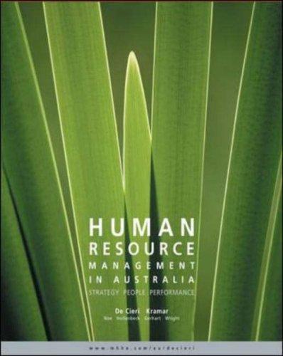 Cover for Human Resource Management in Australia