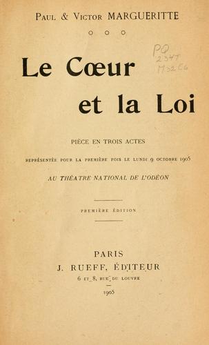 Cover for Le coeur et la loi