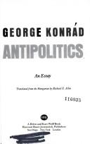 Cover for Antipolitics