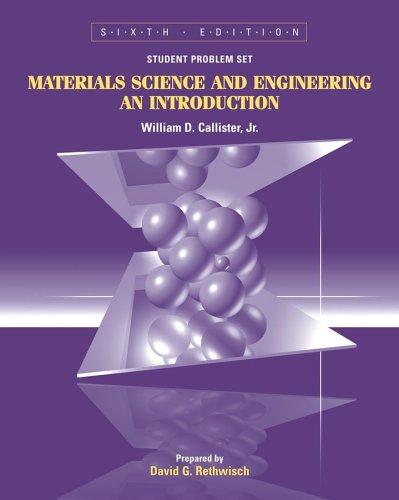 Cover for Materials Science and Engineering, Student Problem Set Supplement