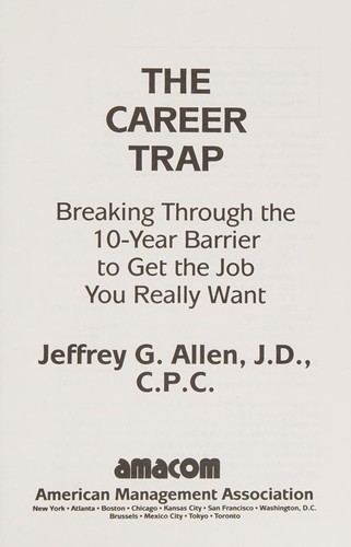 Cover for The career trap