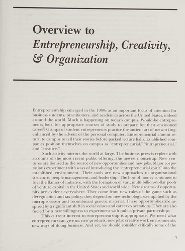 Cover for The entrepreneurial organization