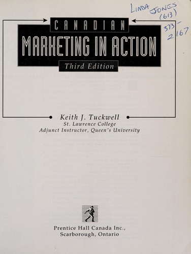 Cover for Canadian Marketing in Action