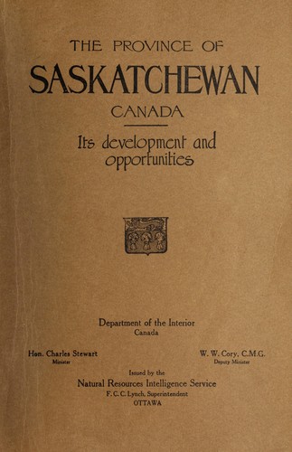Cover for The province of Saskatchewan, Canada