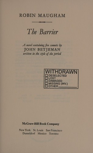 Cover for The barrier