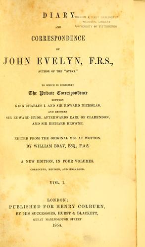 Cover for Diary and correspondence of John Evelyn
