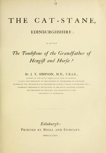 Cover for The Cat-Stane, Edinburghshire