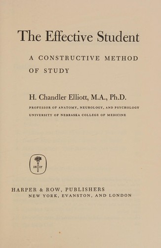 Cover for The effective student