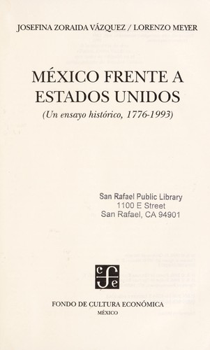 Cover for México frente a Estados Unidos