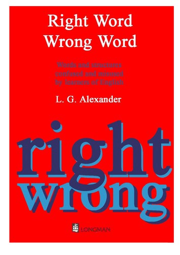 Cover for Right word wrong word