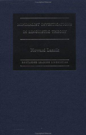 Cover for Minimalist investigations in linguistic theory