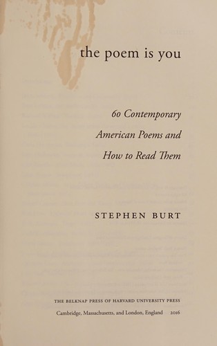 Cover for The poem is you