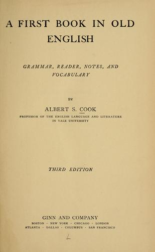 Cover for A first book of Old English