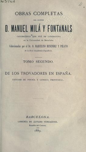 Cover for De los Trovadores en Espaa