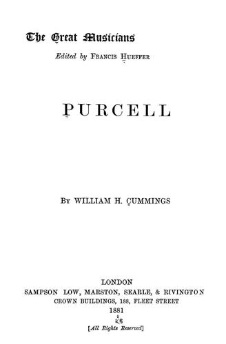 Cover for Purcell
