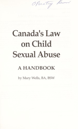 Cover for Canada's law on child sexual abuse