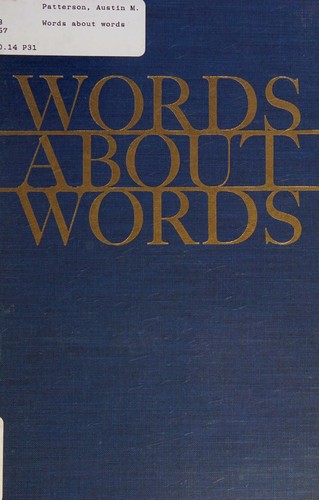 Cover for Words about words;