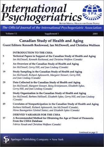 Cover for Canadian Study of Health and Aging (International Psychogeriatrics)