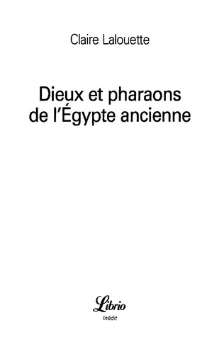 Cover for Dieux et pharaons de l'Égypte ancienne