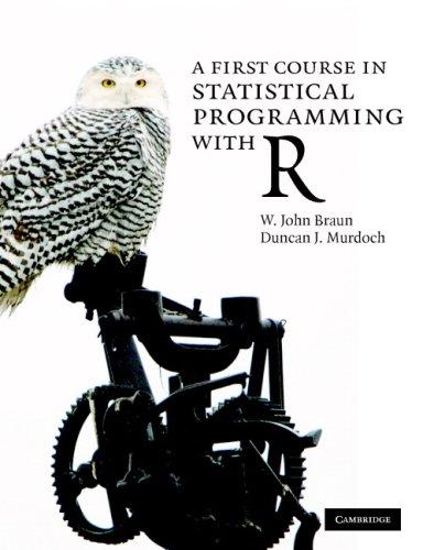 Cover for A First Course in Statistical Programming with R