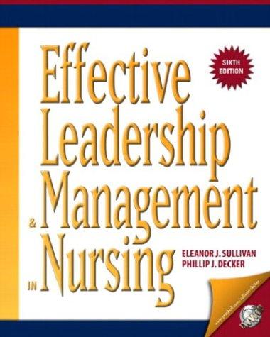 Cover for Effective Leadership and Management in Nursing (6th Edition)