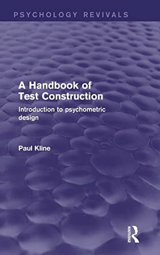 Cover for Handbook of Test Construction