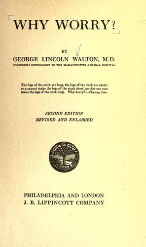 Cover for Why worry?