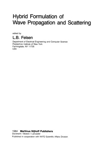 Cover for Hybrid Formulation of Wave Propagation and Scattering