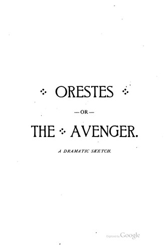 Cover for Orestes