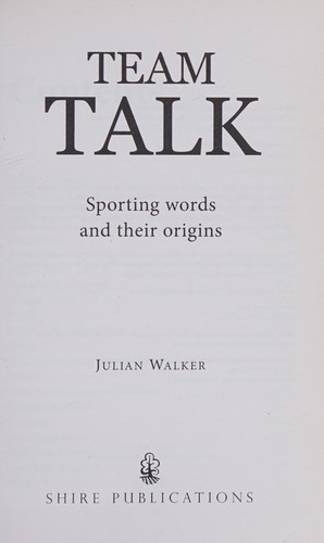 Cover for Team talk