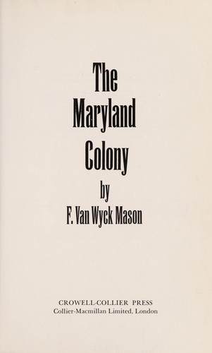 Cover for The Maryland colony