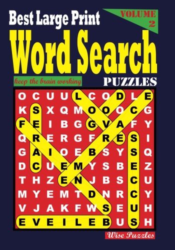 Cover for Best Large Print Word Search Puzzles