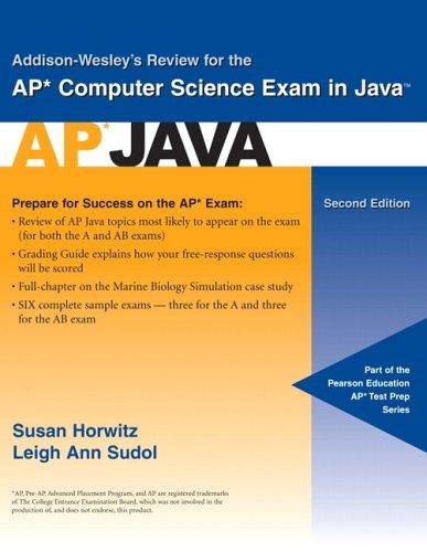 Cover for Addison-Wesley's review for the AP* computer science exam in Java