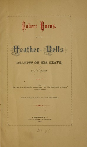 Cover for Robert Burns
