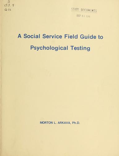 Cover for A social service field guide to psychological testing