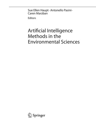 Cover for Artificial intelligence methods in the environmental sciences