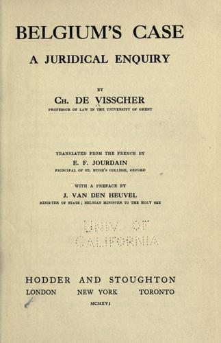 Cover for Belgium's case