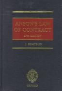 Cover for Anson's law of contract.