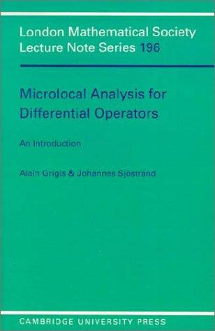 Cover for Microlocal analysis for differential operators