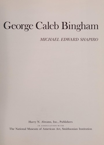 Cover for George Caleb Bingham