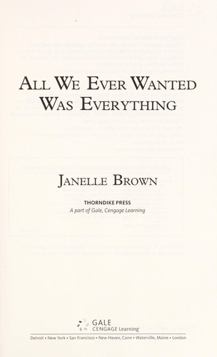 Cover for All we ever wanted was everything