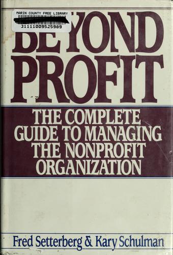Cover for Beyond profit