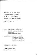 Cover for Research in the Interweave of Social Roles