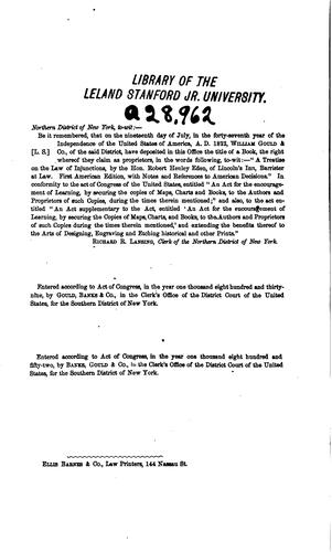 Cover for compendium of the law and practice of injunctions