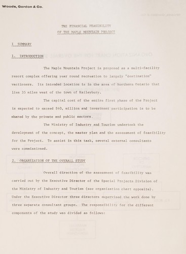 Cover for MAPLE MOUNTAIN PROJECT - PT. 1 FINANCIAL FEASIBILITY - PT. 2 MARKET FEASIBILITY STUDY - PT. 3 PLAN FOR DEVELOPMENT OF SKI FACILITIES