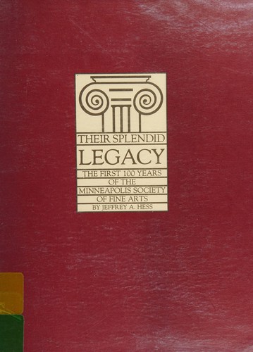 Cover for Their splendid legacy